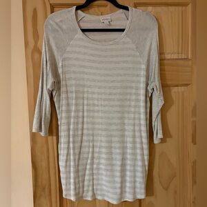 Lularoe Striped Gray Top